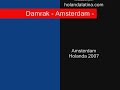 paseo en bicicleta por la calle damrak de amsterdam holanda