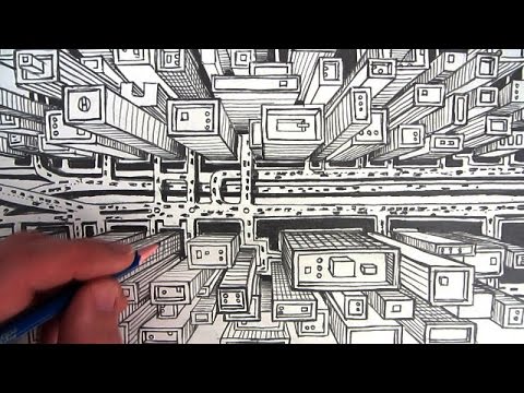 how to draw in a one point perspective