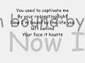 Evanescence my immortal lyrics Evanescence my immortal lyrics