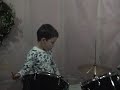Wyatt playing drums