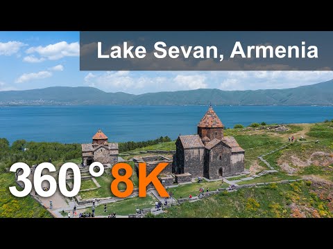 Sevan Lake, Sevanavank Monastery, Armenia. Aerial 360 video in 8K. Virtual travel - YouTube