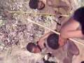 Bushmen at Kalahari Desert