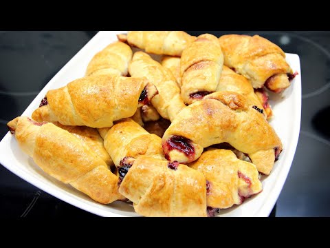 Домашние рогалики с повидлом. Простой рецепт для новичков | Это просто