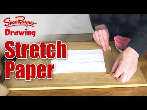 How to stretch paper to stop paintings from going wrinkly