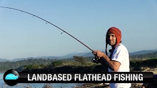 Land based Fishing For Flathead Using Soft Plastic Lures