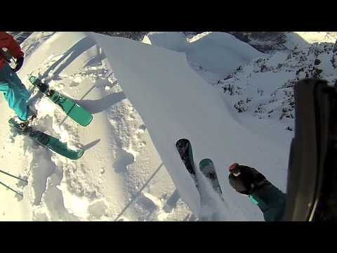fissile - Matt Francisty, James McSkimming, Eric Hjorlefson and Jen Ashton summited Fissile Nov.26. Matt (Headcam) and James skied Saddle Chute.