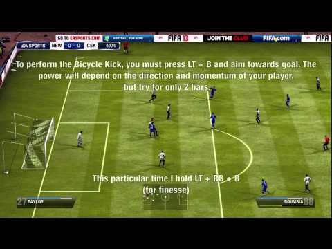 how to kick a bicycle kick in fifa 13