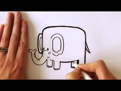 how to draw elephant