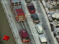 Raw Video: Bus Dangles Over Freeway After Crash Raw Video: Bus Dangles Over Freeway After Crash