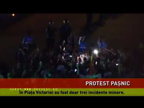 Protestul de sâmbătă seară din București, pașnic