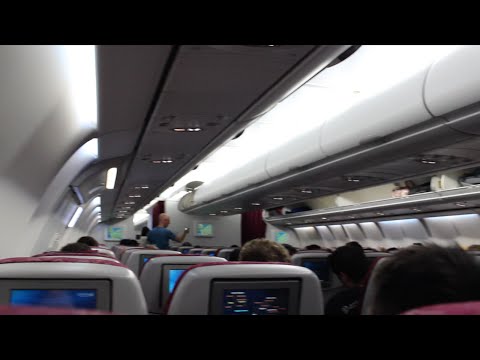 QATAR AIRWAYS A340-600 ECONOMY CLASS I CDG - DOH I
