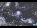 Hello Hurricane Ike, Goodbye Hurricane Hanna (from space)