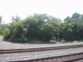 Evil Kaneval on his motercycle [LOL] and MA-2 with GP38-2 5271 at CP Bound Brook