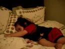 20 month old baby talking and pretending to snore