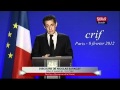 Dîner Du Crif 2012 - Discours De Nicolas Sarkozy