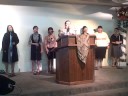 Eva, Brooke, Kristen, Isabelle, Lauren, Me (steph), Valarie singing for AFC of whittier
