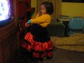 Majo ensayando flamenco en casa Majo ensayando flamenco en casa
