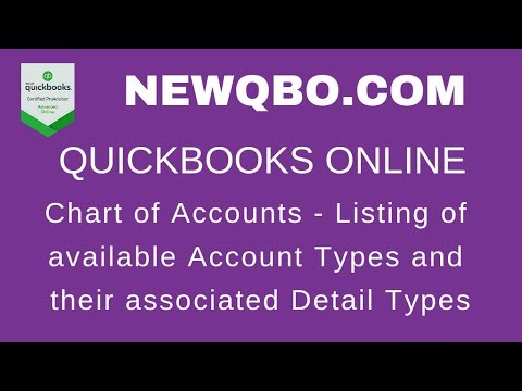 Quickbooks Chart Of Accounts Detail Type