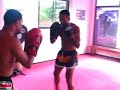Anthony Nekrui workout op de pads Anthony Nekrui workout op de pads