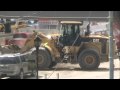 Cat 966G loading a Peterbilt dump trailer - free flv video @ vwatch.tv