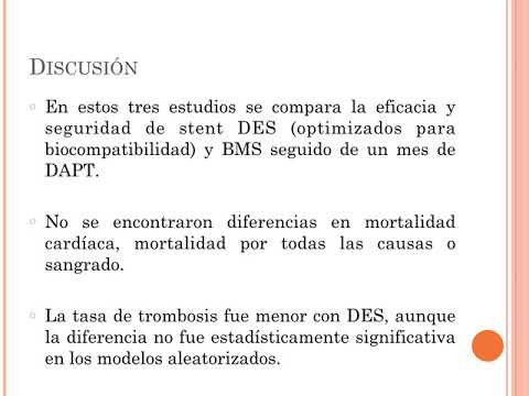 Eficacia y seguridad de los stent liberadores de droga optimizados por biocompatibilidad vs. stent metálicos con solo un mes de doble antiagregación. Dra. Florencia Cichello. Residencia de Cardiología. Hospital C. Argerich. Buenos Aires