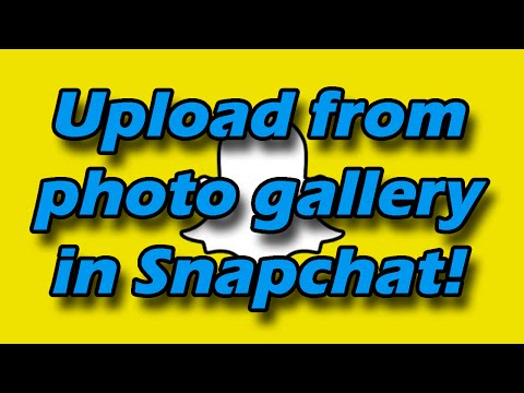 how to snapchat from gallery