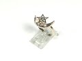 Half Moon Spinning 14k Gold & Diamond Motion Ring FL-823