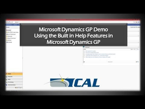 Dynamics GP Tip: Using the Built In Help Features in Microsoft Dynamics GP