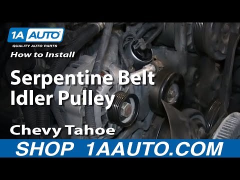 How To Install Replace Serpentine Belt Idler Pulley 1996-99 Chevy Tahoe 5.7L