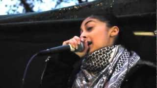 Shadia Mansour Speaking Outside The Israeli Embassy - 24/11/2012