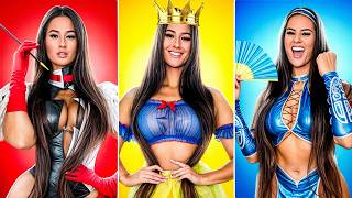 7 FEET TALL COSPLAYER Tries Tight Cosplays