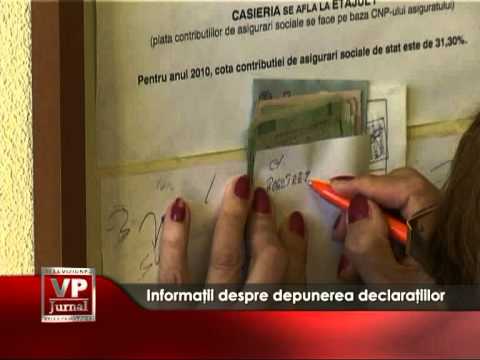 Informatii despre depunerea declaratiilor