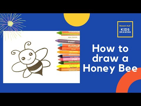 video-linktoworks-How to draw a honey bee easy | Simple and step by step ...