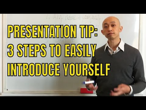 introduce - http://www.carlkwan.com Learn an easy way to introduce yourself that will make a good impression at the beginning of your presentation. You can also use this...