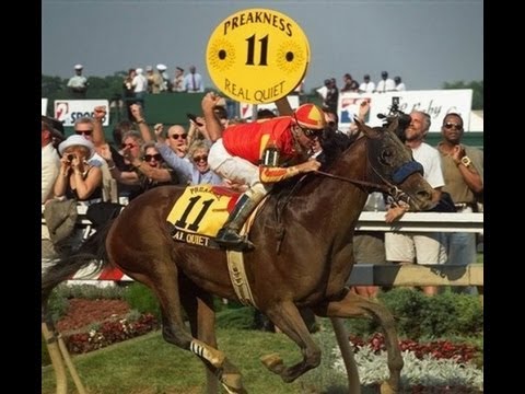 preakness stakes - As Kent Desormeaux crossed under the wire with Real Quiet following their victory in today's Preakness Stakes, he thrust a fist into the air and alternated f...