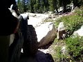 The upper section of the Pardoe Trail on some rocks and slabs 8/17/10