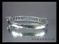 ATTRACTIVE! SWISS BLUE NATURAL TOPAZ 925 SILVER BANGLE