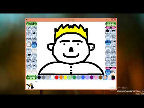 video-linktoworks-How to draw a king with TuxPaint - free drawing software ...