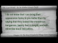 chapter 10: the most wonderful things have happened. classic literature videobook with synchronized text, interactive transcript, and closed captions in multiple languages. audio courtesy of librivox. read by mark f. smith. playlist for the lost world by sir arthur conan doyle: www.youtube.com