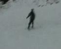 Marcus skiing with a knackered knee, La Molina, Spain, 2008