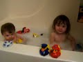 Kelsey & Shaye playing in the Bathtub!