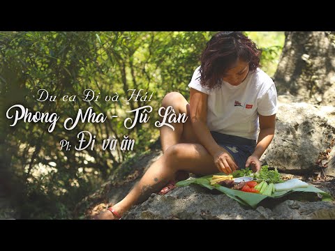 0 Thái Thùy Linh “mở quán” phở cuốn giữa rừng Phong Nha