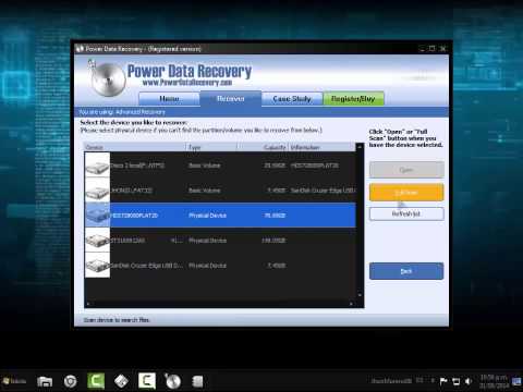 Power Data Recovery |VIDEO TUTORIAL| Recuperación de datos.