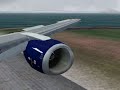 Pousando sob forte chuva Santos dumont Boeing 737-300 Varig