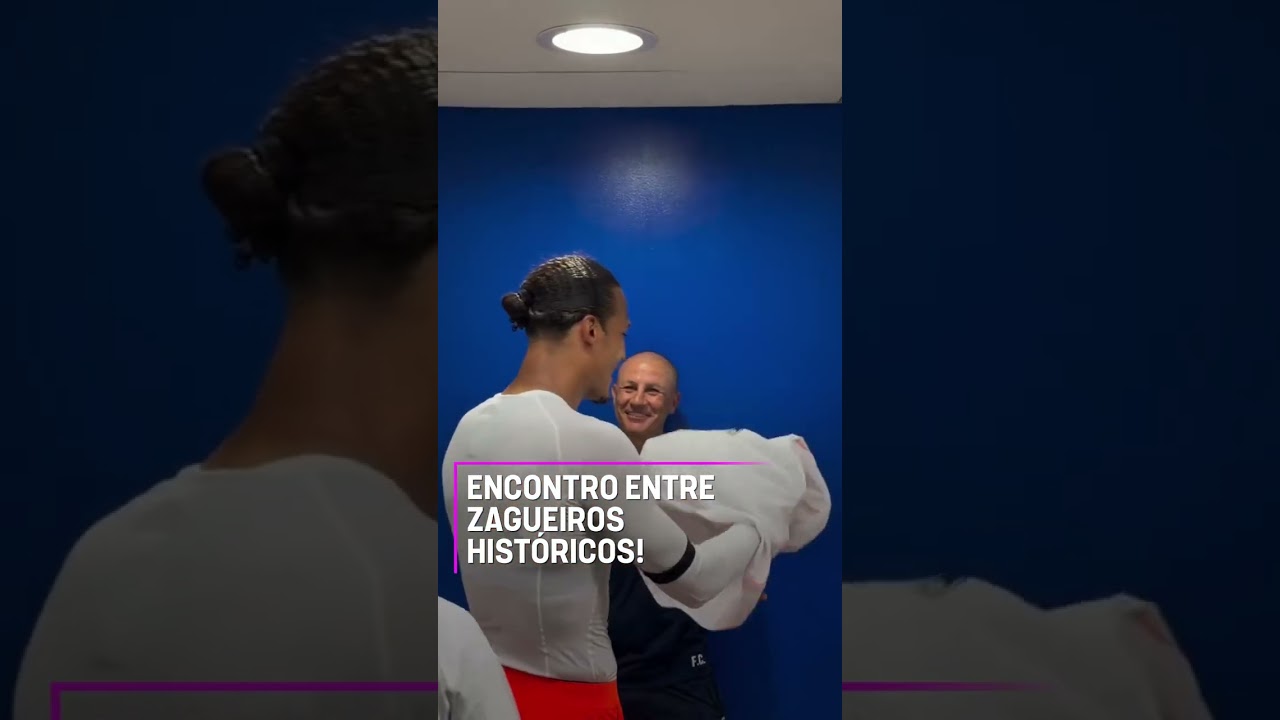 VAN DIJK 🤝 CANNAVARO! QUE ENCONTRO DE LENDAS, EM? #shorts