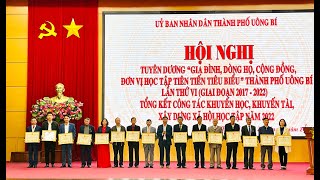 TP Uông Bí tuyên dương “Gia đình, dòng họ, đơn vị, cộng đồng học tập” tiêu biểu trên địa bàn