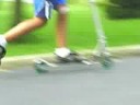 Scooter and ripstick tricks