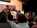 A short snapshot of an Aboriginal choir from the Northern Territory singing a song of praise at the CMS Summer School 2008, held at the Katoomba Convention Centre in Sydney. A session celebrating 47 years of ministry by Lance & Gwen Tremlett in the NT, 100 years of CMS ministry in the NT, and the completion of the Kriol Bible translation project.