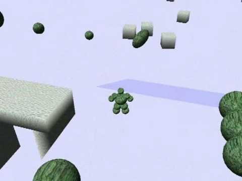 Students programming a 3D game from scratch in Java: Cool Demonstration-video of the development progress and test of the physic-engine