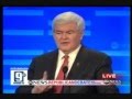 Newt Gingrich blasts media for ignoring Anti-Christian Bigotry - ABC DEBATE (1-7-12)